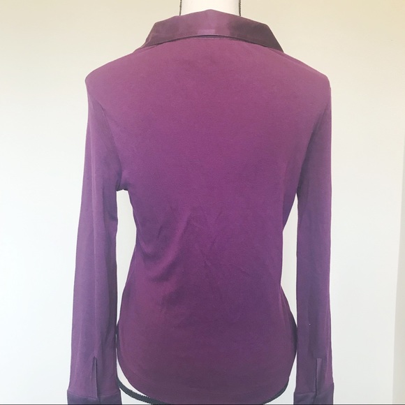 Trixie + Lulu Purple V-Neck Blouse - Picture 2 of 4